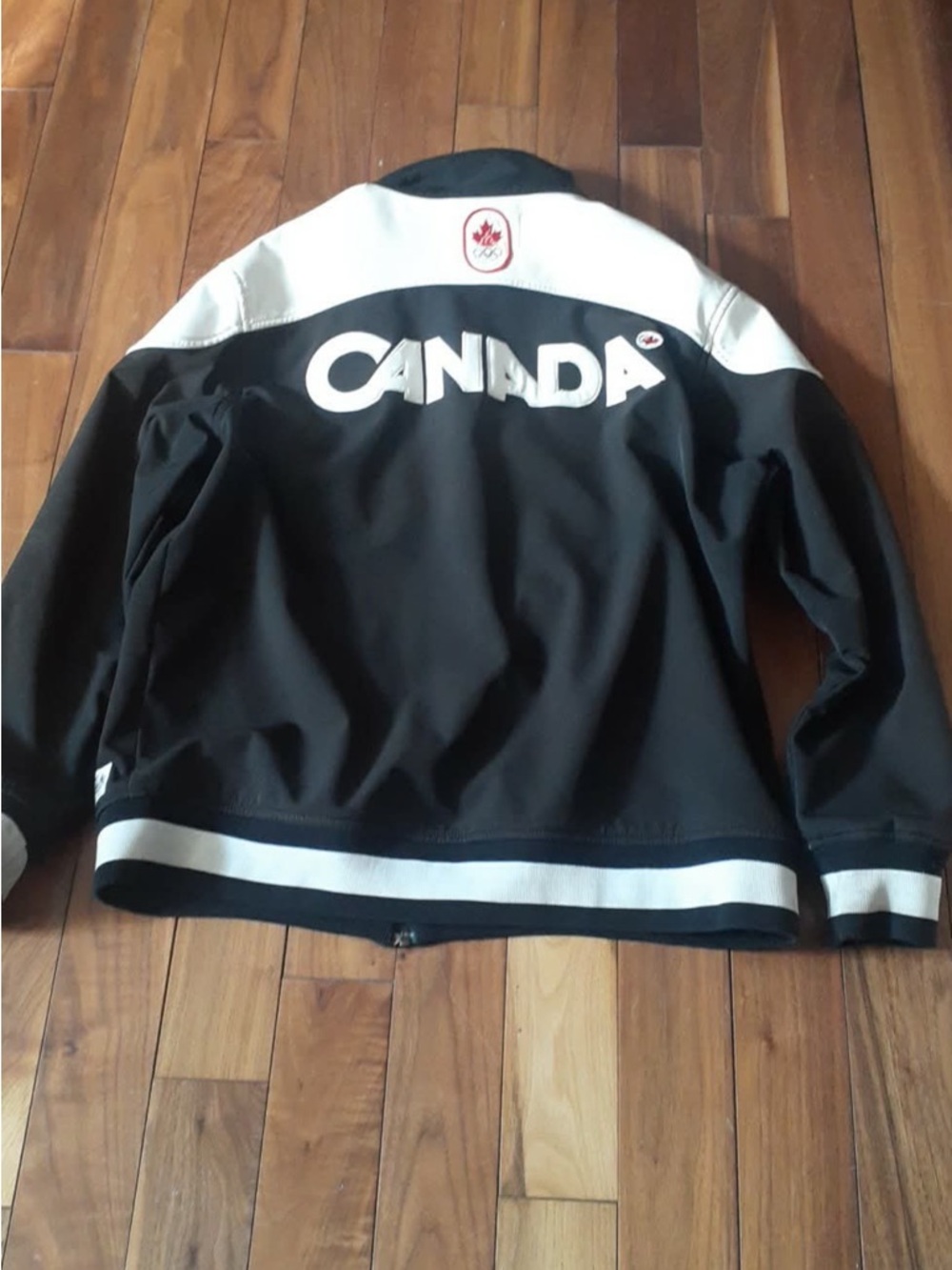 Y2K Logo Black & White Zip-Front Bomber Jacket - Picture 2 of 2
